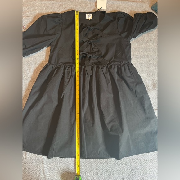 NWT dRA Los Angeles Puff Sleeve Babydoll Dress with Front Ties - Picture 8 of 12